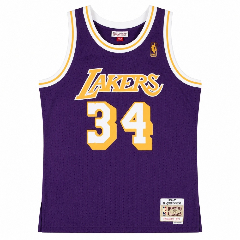 Mitchell & Ness Lakers Jersey Mens 2XL Shaquille O'Neal Home Swingman Basketball